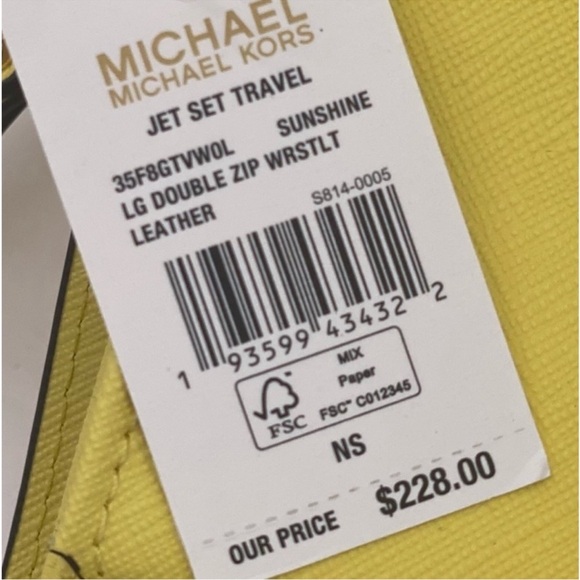 Michael Kors DoubleZip Wallet Wristlet Phone Case Sunshine - Picture 5 of 11